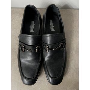 Kenneth Cole UNLISTED Stay Loafer Metal Buckles Men's Shoes Black SIZE 10.5